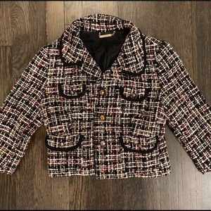 Multi-color boucle blazer